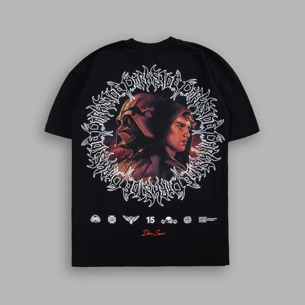 RISE TO DARKNESS "PREMIUM" OVERSIZED TEE IN BLACK